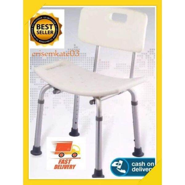 【READY STOCK】 SHOWER CHAIR FOR ELDERLY WITH BACKREST BATHROOM CHAIR
