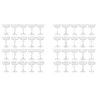 New Plastic Champagne Disposable - 40Pcs Clear Plastic Champagne Glasses for Parties Clear Plastic Cup