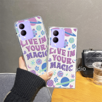 เคสโทรศัพท์ VIVOY17s VIVO Y17s เคส ปลอกข้อเสนอสุดพิเศษความคิดสร้างสรรค์การออกแบบใหม่แฟชั่นดอกไม้ซิลิโคนใสกันกระแทกโทรศัพท์มือถือปกอ่อน Case 2023