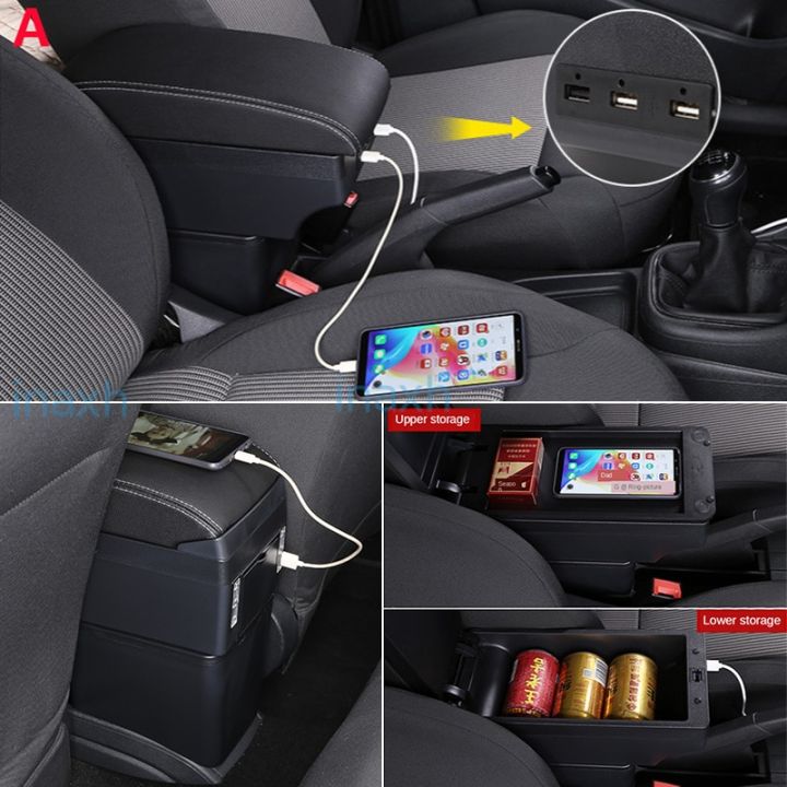 ที่เท้าแขนใน-sx4ซูซูกิอะไหล่ภายในกล่องที่เท้าแขนในรถส่วนการดัดกล่องเก็บของอุปกรณ์เสริมรถยนต์รายละเอียดภายใน-usb