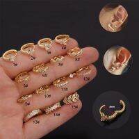 2020 Top 1pc 20G CZ Ear Piercing Jewelry Steel Cartilage Helix Tragus Daith Conch Rook Snug Lobe Hoop Earring Body Jewelry Stud Body jewellery