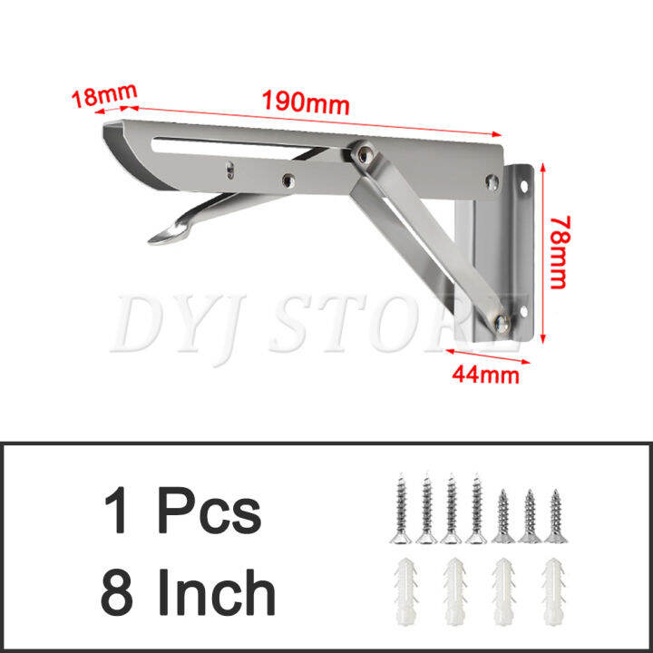 [In stock]124 Pack HeavyDuty Folding Shelf cket, Stainless Steel Wall