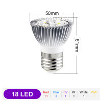 LED plant growth light is suitable for indoor plant planting flower seedlings E27 full spectrum plant light 4078120150 hyd