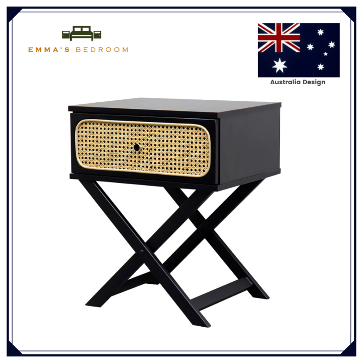 Minya (Rattan) Modern Bedside Table with Drawer Bedroom (EM228RA+B301
