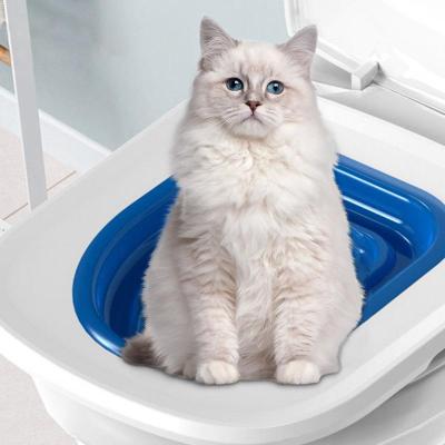 Cat Toilet Trainer Reusable Toilet Training Seat For Cats Dogs Plastic Training Set Litter Toilet Mat Daily Supplies