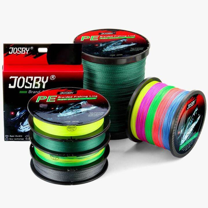 josby-pesca-เอ็นตกปลาถัก8เส้นข้อต่อก๊อกโพลีเอสเทอรีนทุกอย่างสำหรับบินสาย-monofilament-100เมตร200เมตร300เมตร500เมตร