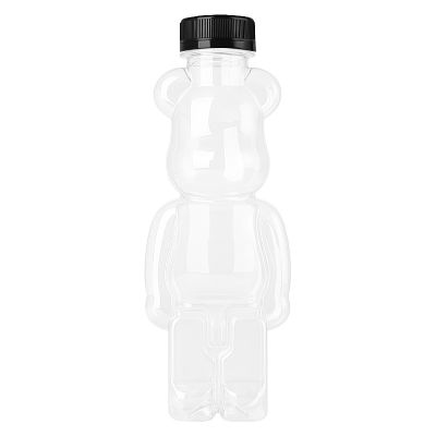 1PC Cartoon Milk Tea Bottle Puppet Bear Shaped Thickened Net Red Juice Drink Milk Tea Milk Cup Water Bottle Cute Water Bottle