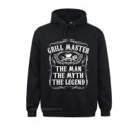 Grill Master The Man The Myth Legend Funny Bbq Smoker Gift Hoodie Group Gift Harajuku Shirts Retro Cotton Youth Harajuku Size XS-4XL