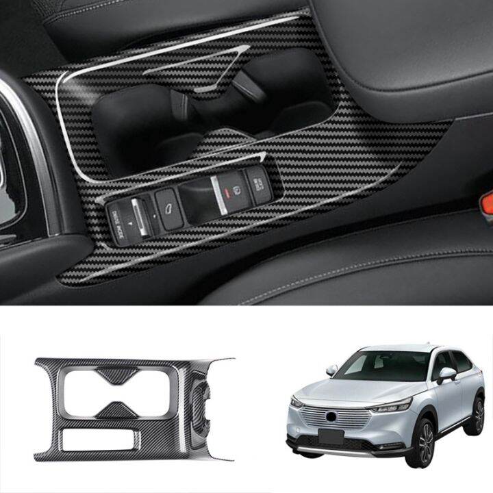 car-center-console-water-cup-holder-decoration-cover-trim-stickers-for-honda-hrv-hr-v-vezel-2021-2022-lhd