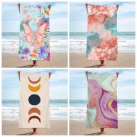 Cartoon Pink Beach Towel Soft Cloth Surf Poncho Yoga Mat Picnic Throw Summer Bathroom Hair Towel Quick Dry 70x140cm Towels