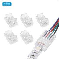 ✣♙ 5Pcs LED Light Strip Connector 2/3/4pin 8mm 10mm Waterproof Wire Connector For SMD 5050 Single Color Multicolor RGB Tape