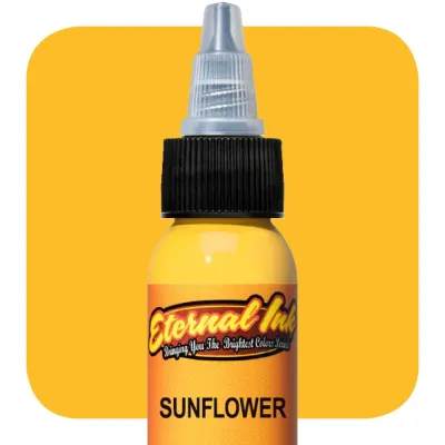 หมึกสักอีเทอนอล&nbsp;Sunflower ขนาด 1 ออนซ์ สีสักลาย เอทานอล หมึกสัก เอทานอล หมึกแท้ 100% จากอเมริกา Eternal Tattoo Ink Sunflower 1 oz 100% Original From America