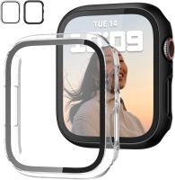 Tempered Glass+cover For Apple Watch 44mm 40mm 42mm 38mm PC bumper Screen Protector Case iWatch series 8 7 6 5 4 3 se 41mm 45mm Cases Cases