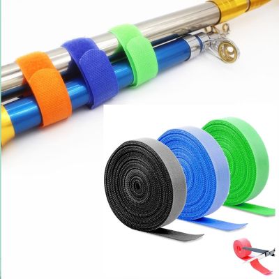 1 Reusable Fishing Rod Tie Holder Strap Suspenders Fastener Hook Ties Belt Fishing Tackle Accessories Outdoor Fishing Gadget