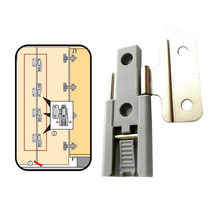 4PCS Top Cupboard Sliding Reversal Accordion Folding Wardrobe Door Plastic Hinge Bi fold