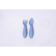 Bộ thìa nĩa silicon cao cấp Mămmy chính hãng Baby Spoon & Fork Set
