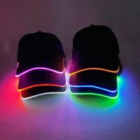 Fashion LED Glow Cap Outdoor Sport Sunshade Glowing Baseball Cap Casual Adjustable Hat Outdoor Hip Hop Hat Party Glowing Hat