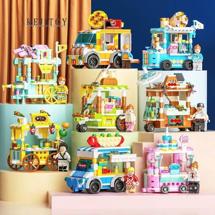 พร้อมส่ง-บล็อกตัวต่อ-รูปตึกถนน-ขนาดเล็ก-ของเล่นเสริมการศึกษา-สําหรับเด็ก