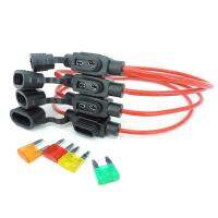 ขนาดเล็ก/กลาง 12V รถกันน้ำฟิวส์ผู้ถือซ็อกเก็ต TAP ATM APM 10/20/30/40A 10/12awg ใบมีดรถยนต์รถจักรยานยนต์รถจักรยานยนต์ฟิวส์-Zitao