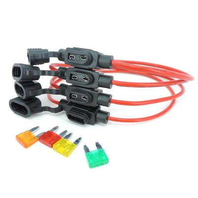 ขนาดเล็ก/กลาง 12V รถฟิวส์กันน้ำซ็อกเก็ต TAP ATM APM 10/20/30/40A 10/12awg ใบมีดรถยนต์รถจักรยานยนต์รถจักรยานยนต์ฟิวส์-Tutue Store