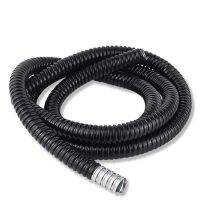 5M Length High Quality Black Plastic Coated Metal Hose Waterproof Threaded Corrugated Flexible Pipe Cable Line Sleeve Protecter