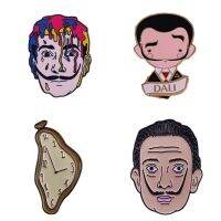 【YF】○  Salvador Domingo Felipe Jacinto Dali I Domenech Enamel Pins Custom Spanish Painter Brooches Lapel Badges Jewelry