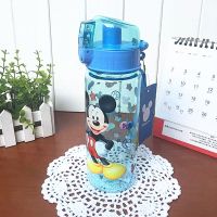 550ml Disney princess Frozen childrens cup student plastic bottle water Elsa shatter-resistant boy girl portable kettle Mickey