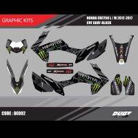 สติ๊กเกอร์วิบาก Honda CRF 250 L ทั้งคัน Graphic kit สติ๊กเกอร์เคลือบเงา สุดคุ้ม