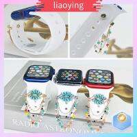 LIAOYING หลากหลายสไตล์ สำหรับสายกีฬา iWatch กำไลข้อมือซิลิโคน สายรัดนาฬิกา เครื่องประดับตกแต่งสายนาฬิกาข้อมือ เล็บตกแต่งขาโลหะ เครื่องประดับสายนาฬิกา อุปกรณ์เสริมสายรัด