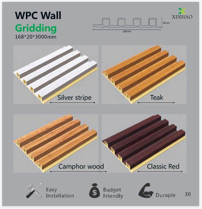 Wpc Fluted Wall Panel Mm X Mm X M For Interior And Exterior Installation Fire Retardant