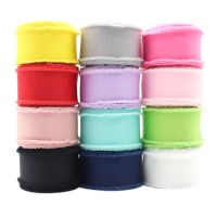 [HOT!] 10 Yards Burr Wire Edge Grosgrain Ribbons 1 quot; 25mm And 1.5 quot; 38mm Gift Packaging Wedding Decoration DIY Handmade Materials