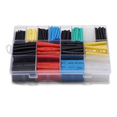 580pcs Electronic 2:1 Wrap Wire Cable Insulated Polyolefin Heat Shrink Tube  11 Sizes Tubing Set Insulation Shrinkable Tube Cable Management