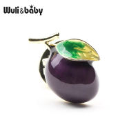 2021Wuli&amp;baby Cute Purple Olive Collar Pins Women Unisex New Design Office Party Sweater Shirt Brooch Pins Gifts