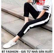 Quần Dài Nữ Thun Phom Rộng Jogger Thể Thao - BT Fashion SỌC BO