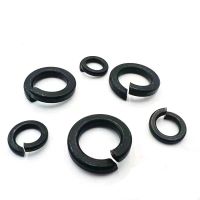 5/10/25/50Pc M2 M2.5 M3 M3.5 M4 M5 M6 M8 M10 M12 - M24 DIN127 GB93 Gasket Elastis Kunci Split Pegas Baja Kelas Hitam 8.8