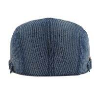 ใหม่ตุ๊กตาฤดูหนาวผู้ชาย Beret หมวกคลาสสิก Stripeed Blue Peak Blinders หมวก Man รถบรรทุก Driver พ่อหมวก Denim Boina ปรับ