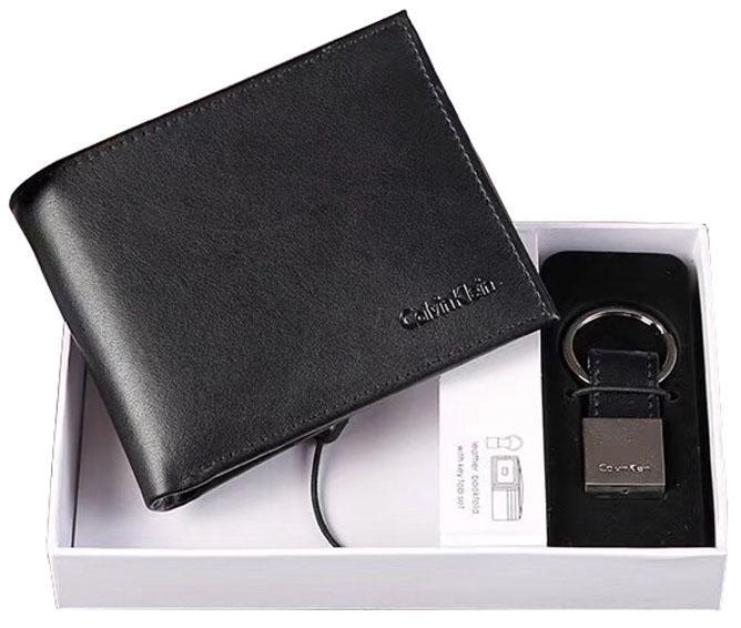Calvin Klein Wallet with Leather Key Chain for Men - Black | Lazada