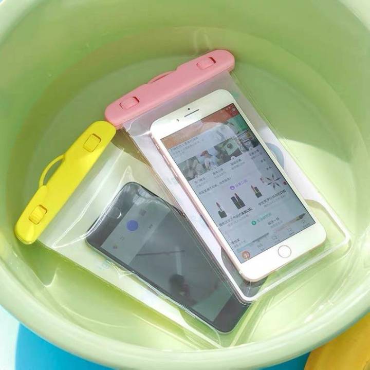 fashiojeans-ซองกันน้ำโทรศัพท์มือถือ-ซองกันน้ำ-ซองกันน้ำมือถือใช้ได้กับมือถือทุกรุ่น-คละสี-คละลาย1ชิ้น-y31