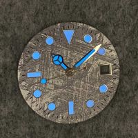 【YF】 New 29MM Blue Luminous Watch Dial Or Hands for 8215/821A 2813/3804 Movement Meteorites Pattern Accessories BP21-22