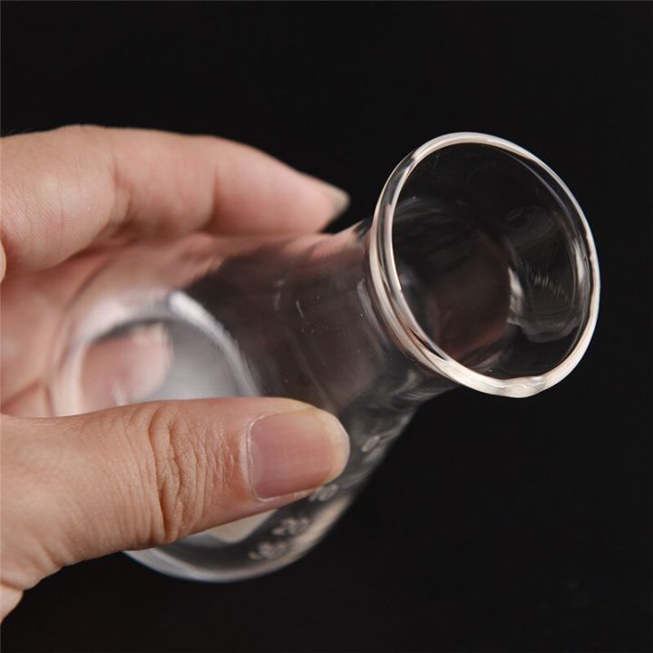 in-stock-bkd8umn-แก้วสามเหลี่ยมกว้าง50แก้วใสมิลลิลิตรฟลาสค์รูปทรงกรวยขวดทดลองพลาสติกแลบรารี