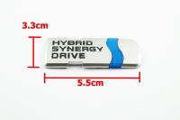 ป้ายโลโก้ HYBRID SYNERGY DRIVE พลาสติกชุบโครเมี่ยม ขนาด 5.5X3.3cmติดตั้งด้วยเทปกาวสองหน้าด้านหลัง