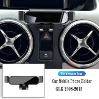 Car Phone Holder For Mercedes Benz GLK X204 2008-2015 Gravity Navigation Bracket GPS Stand Air Outlet Clip Rotatable Support Rechargeable Flashlights