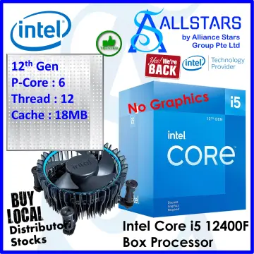 Intel Core i5-12400F Alder Lake CPU LGA 1700 2.5 GHz 6-Core 65W  18MB Cache Desktop Processor : Electronics