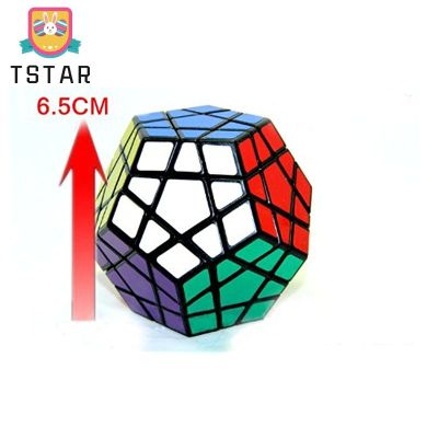 Tstarshengshou Megaminx ของเล่นปริศนาคดเคี้ยวความเร็วลูกบาศก์มายากลพัฒนาสมองสีดำ