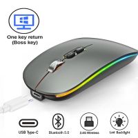 【HOT】▬◕ Mode Bluetooth 2.4G One-Click Desktop Function Type-C Rechargeable Silent Backlight Mice for Laptop New