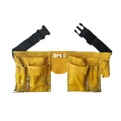 Multi-functional Leather Tool Belt Quick Release Buckle Carpenter Construction Work Tool Organizer Storage Pouch Belt