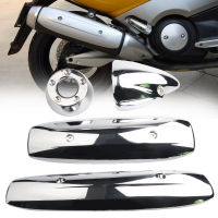 สำหรับ YAMAHA TMAX500 2001-2005รถจักรยานยนต์ท่อไอเสีย Heat Shield Guard Chrome Plated Muffler Cover