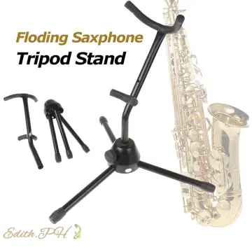 Folding Saxophone Tripod Stand Holder Sax Alto Tenor Portable Musical  Instrument 