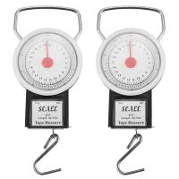 2X Portable Luggage Travel Scale Hanging Suitcase Hook 22Kg 50Lb Measuring Tape Luggage Scales