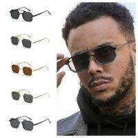 Large Square Metal Steampunk Retro Vintage Sunglasses Glasses for Mens Women Personality Eyewear Eyeglass Trend INS Brand Design